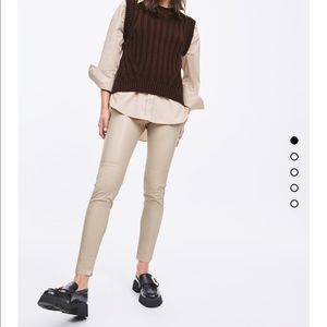 Zara faux leather pants